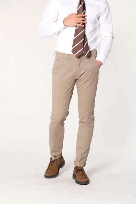 Torino Style man gabardine and cotton modal stretch chino pants slim sold by Mason's