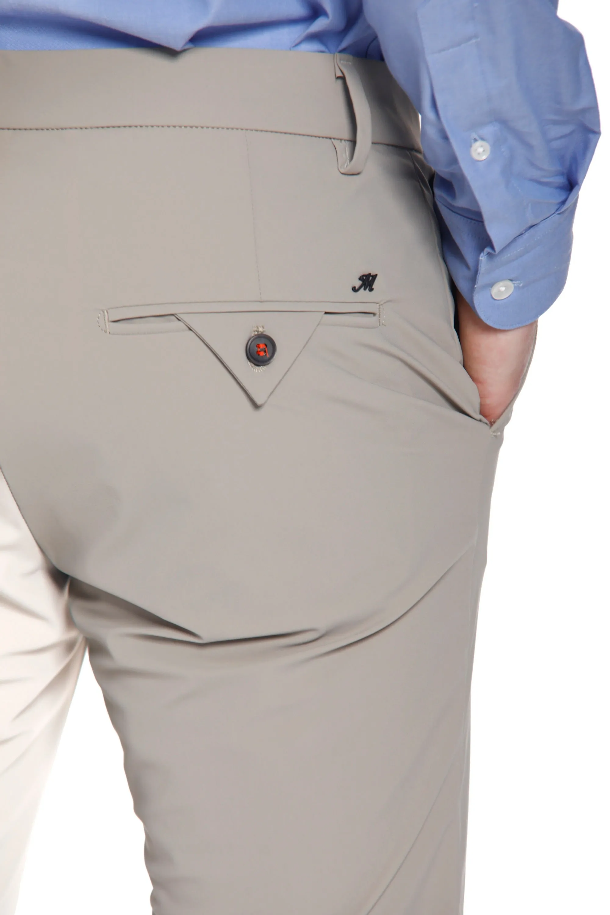 Milano Style Dynamic men's chino jogger pants in super technical jersey extra slim sold by Mason's product image thumbnail 2