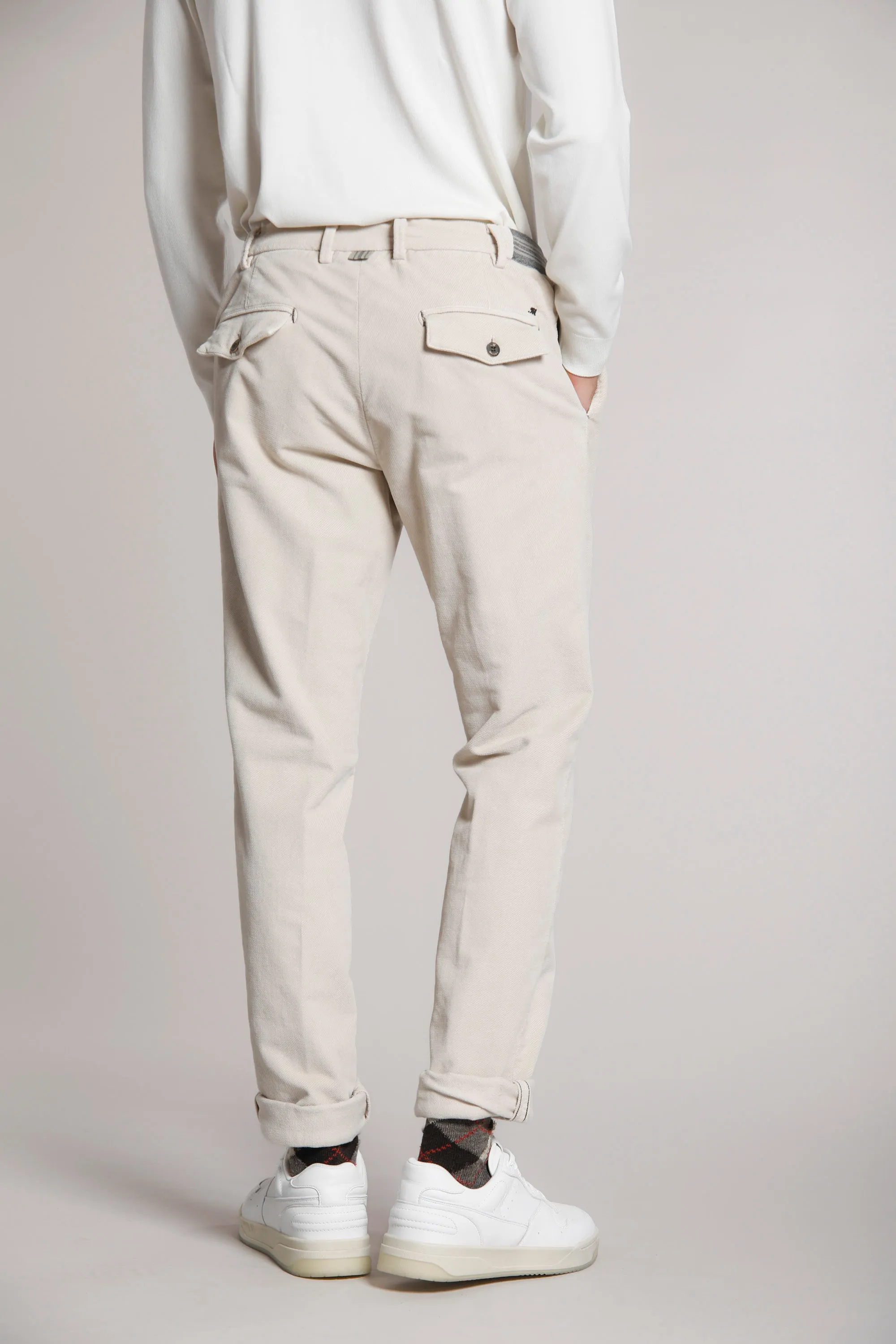 New York Golf 1 Pinces man fleece chino pants with velvet effect regular sold by Mason's product image thumbnail 4