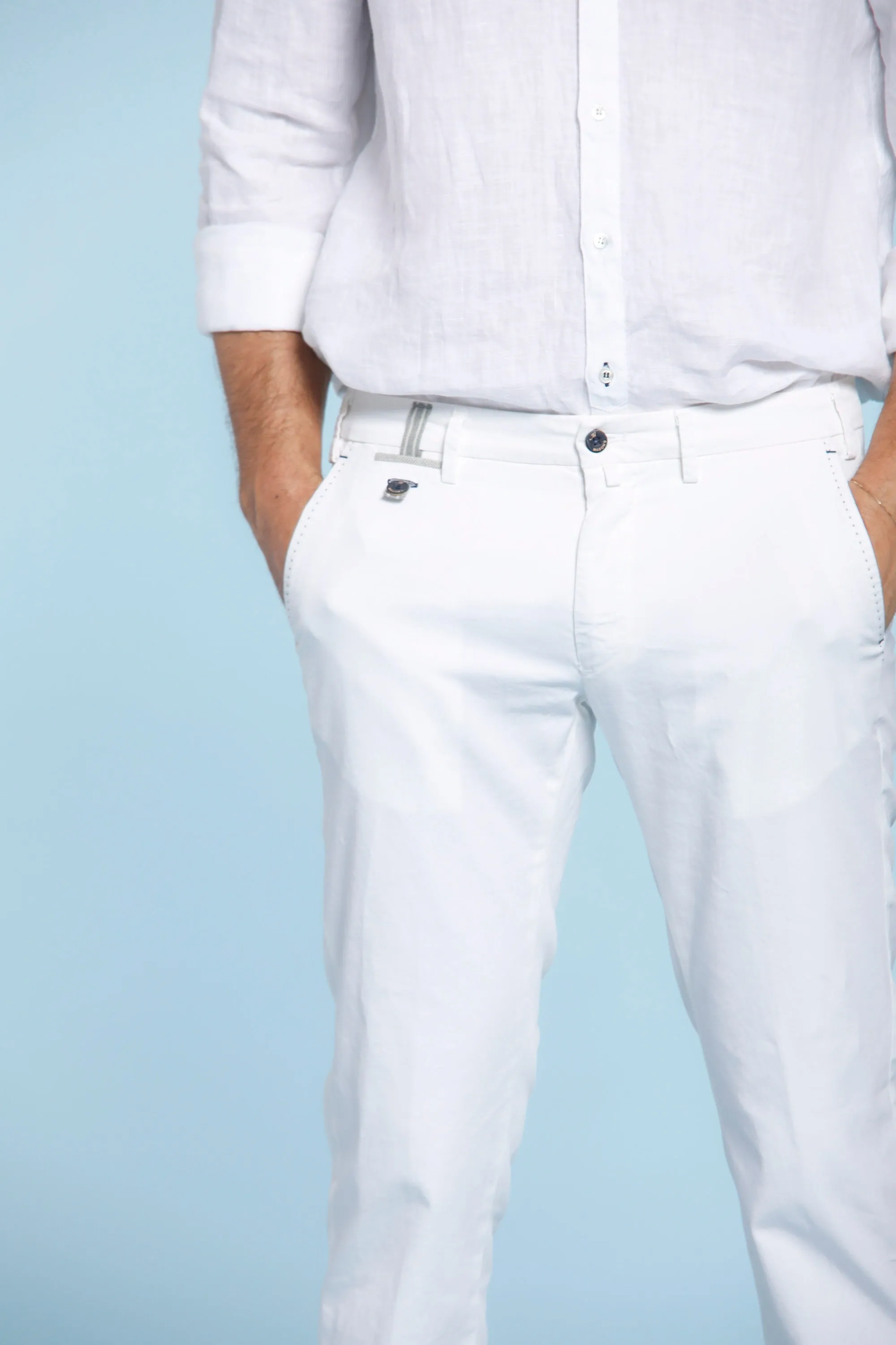 Torino Prestige man chino pants in stretch satin sold by Mason's product image thumbnail 4