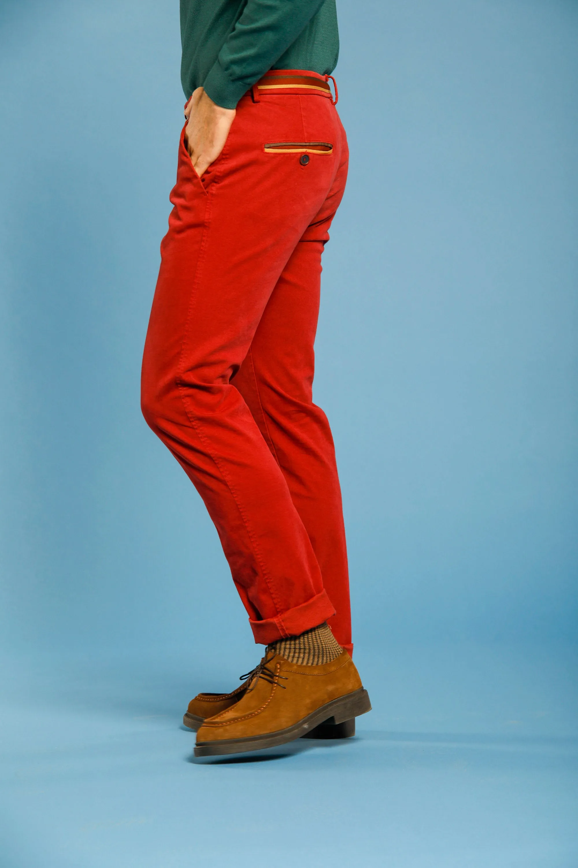 Torino Winter man gabardine and modal stretch chino pants slim sold by Mason's product image thumbnail 2