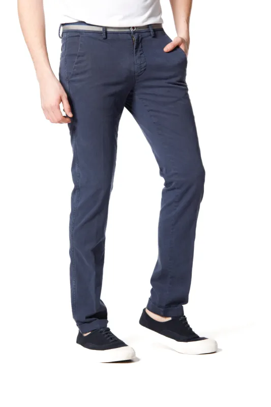 Torino Summer men's chino pants in cotton and tencel with ribbons slim sold by Mason's