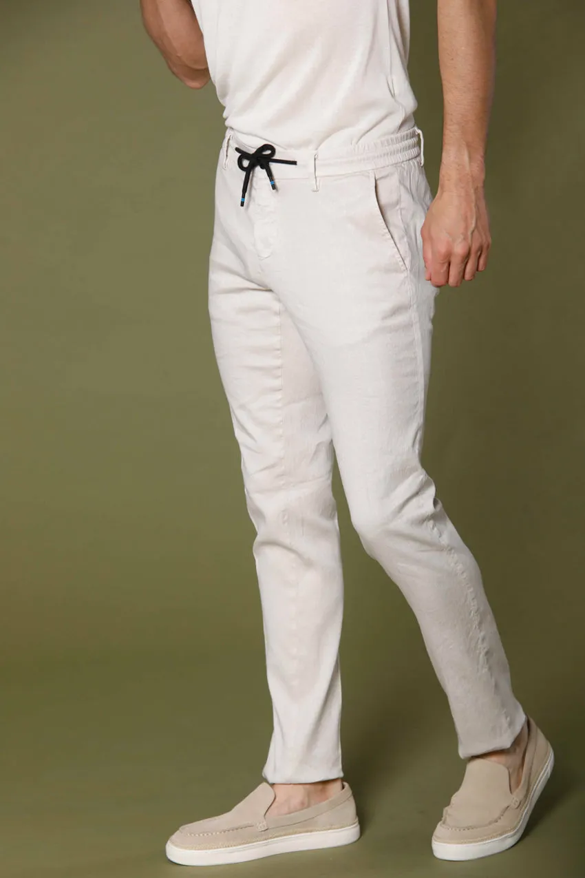 Milano Jogger men's chino jogger in cotton and linen extra slim sold by Mason's product image thumbnail 4