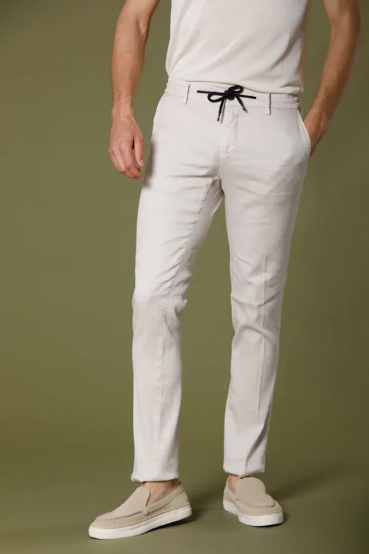 Milano Jogger men's chino jogger in cotton and linen  extra slim sold by Mason's