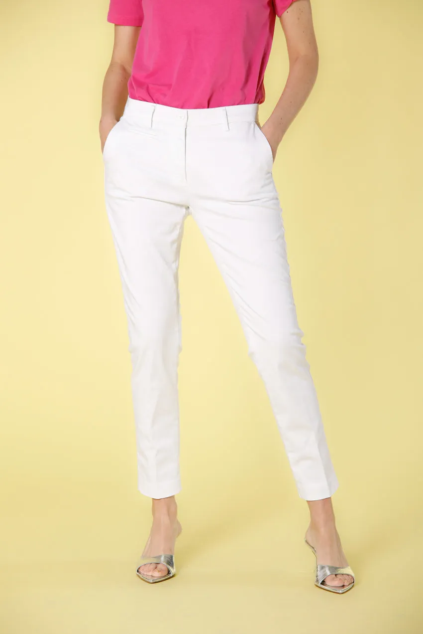 New York Slim women's chino pants in stretch satin slim ① sold by Mason's