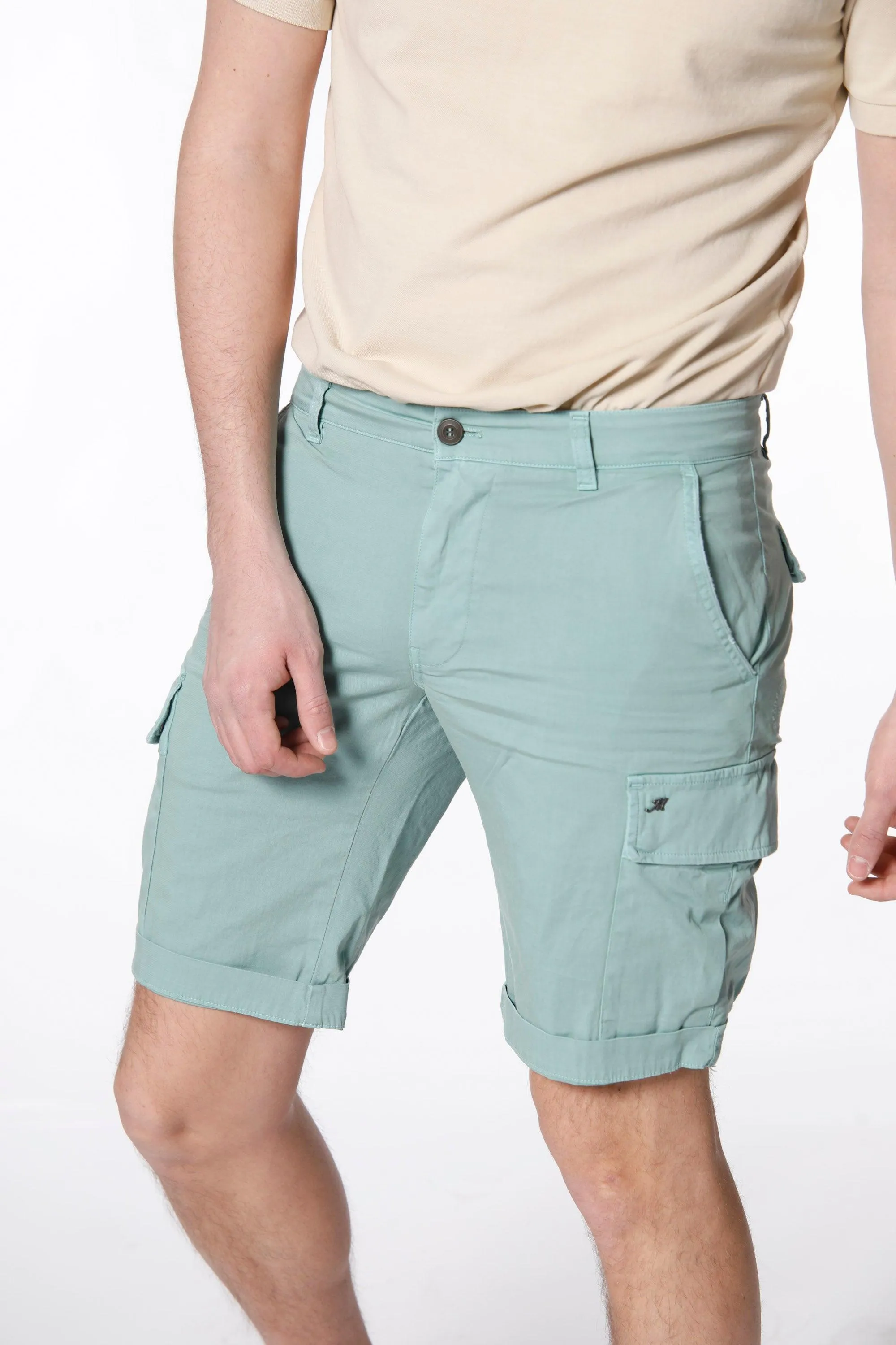 Chile man cargo bermuda in stretch satin regular ① sold by Mason's product image thumbnail 2