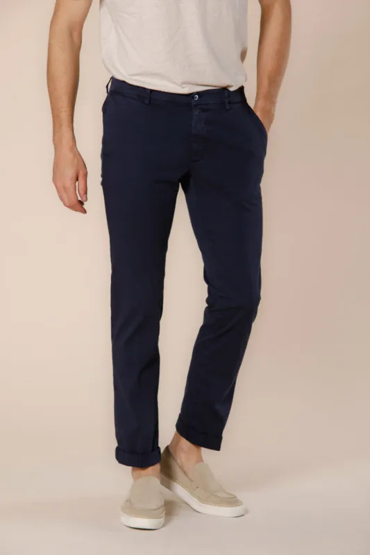New York men's chino pants in stretch satin regular ① sold by Mason's