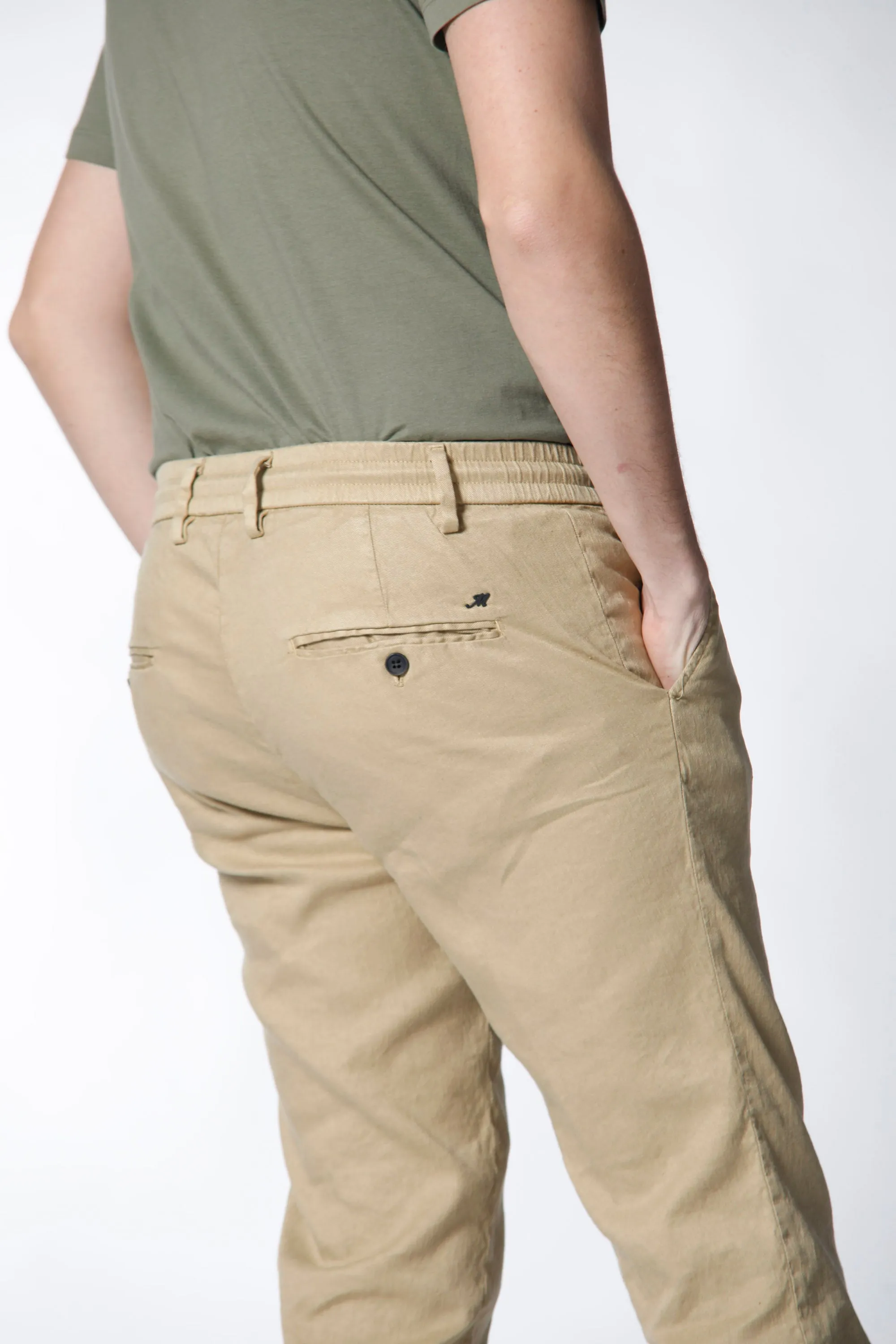 Milano Jogger man chino pants in linen and cotton extra slim sold by Mason's product image thumbnail 4