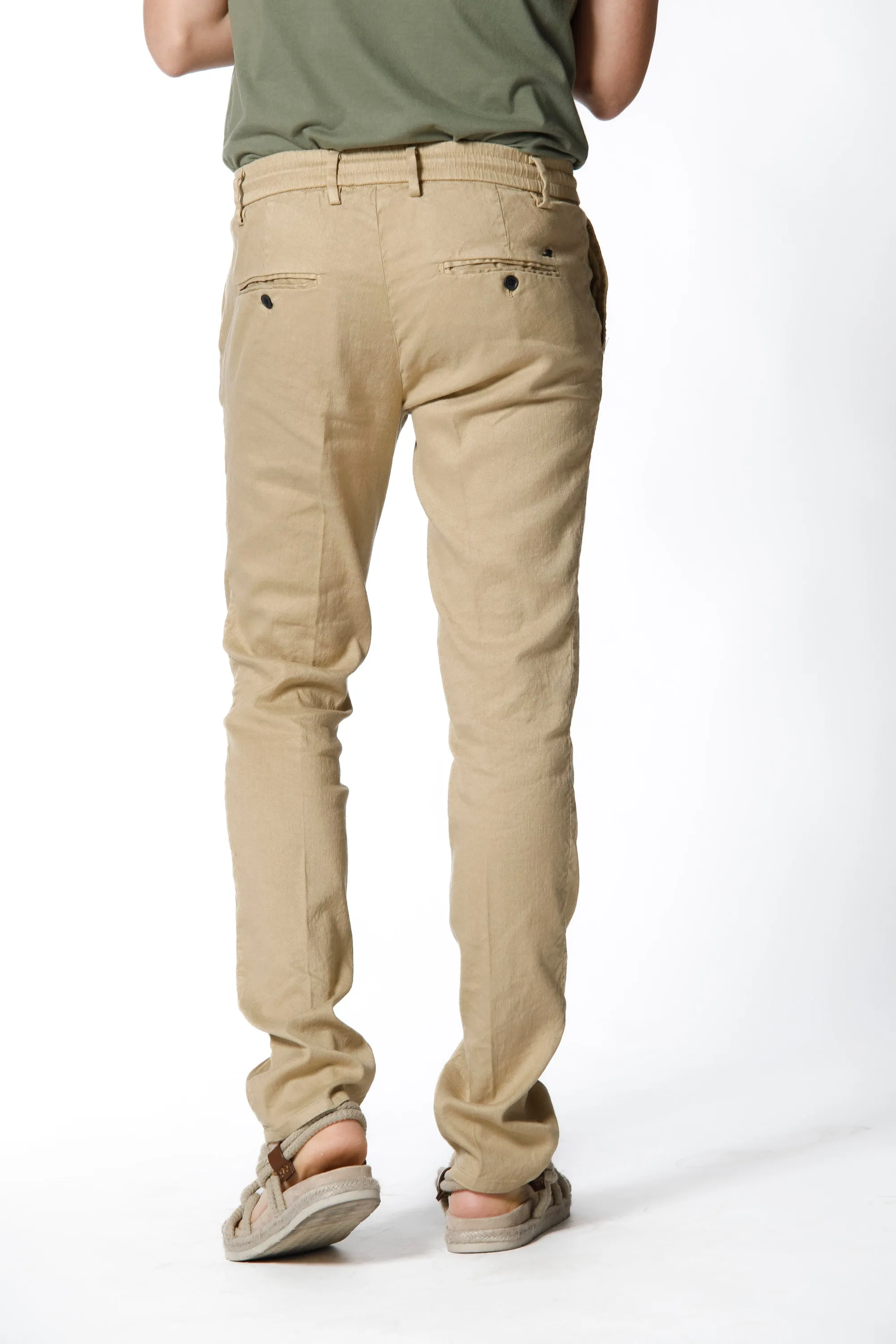 Milano Jogger man chino pants in linen and cotton extra slim sold by Mason's product image thumbnail 3