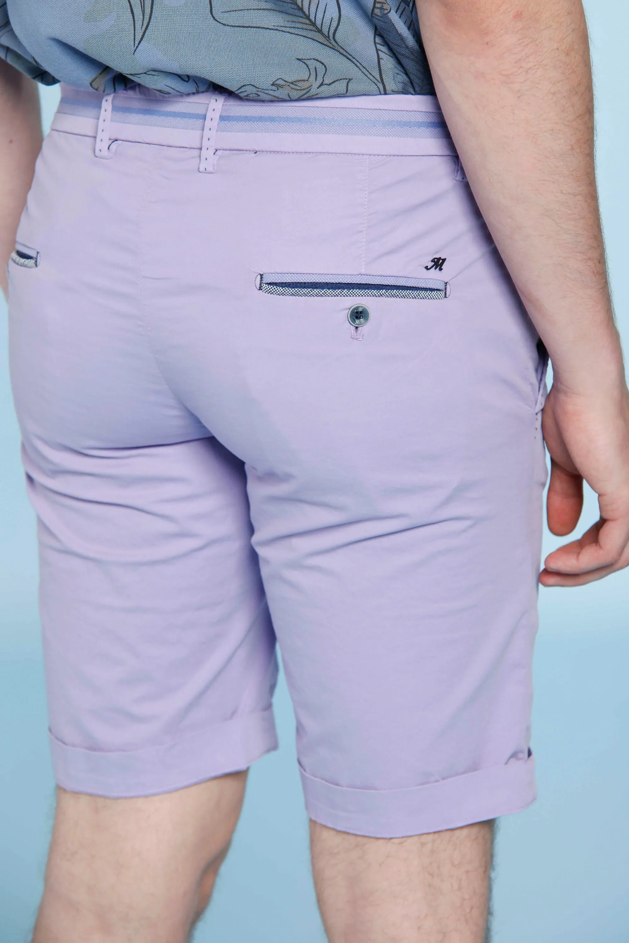 Torino Tapes man chino bermuda in stretch gabardine slim sold by Mason's product image thumbnail 5