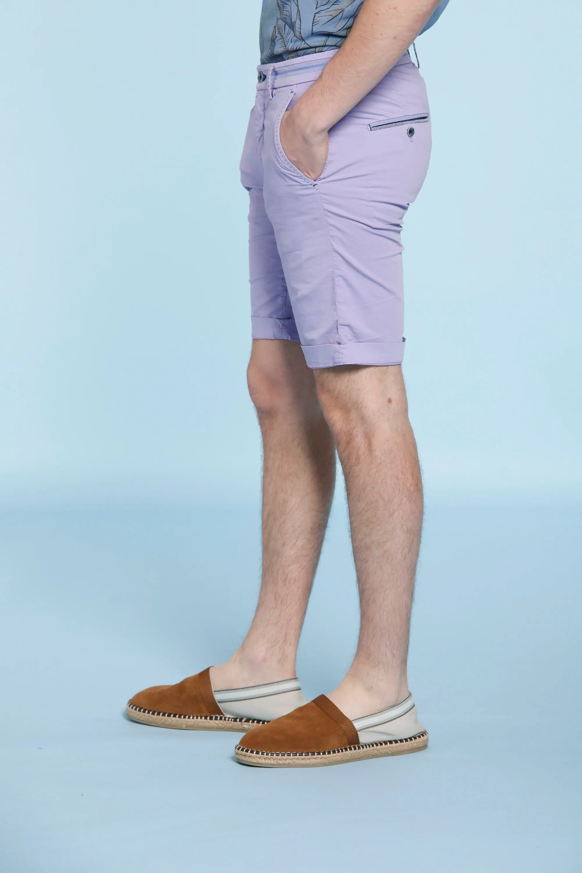 Torino Tapes man chino bermuda in stretch gabardine slim sold by Mason's product image thumbnail 3