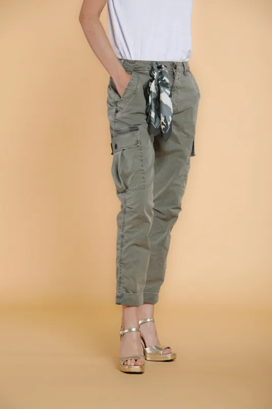 Judy Archivio woman cargo pants in stretch cotton icon washes relaxed sold by Mason's