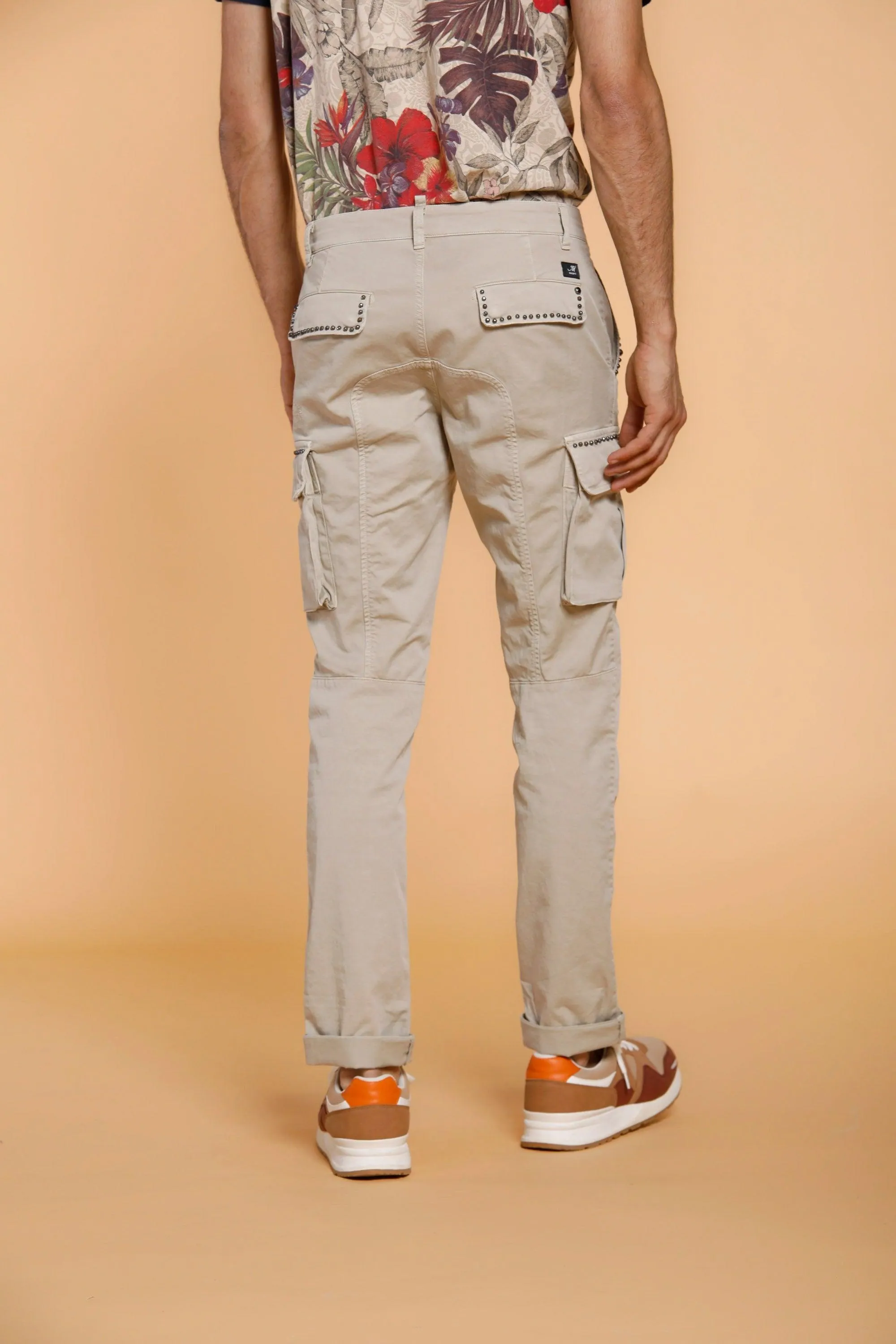 Chile man cargo pants in cotton with studs extra slim sold by Mason's product image thumbnail 3