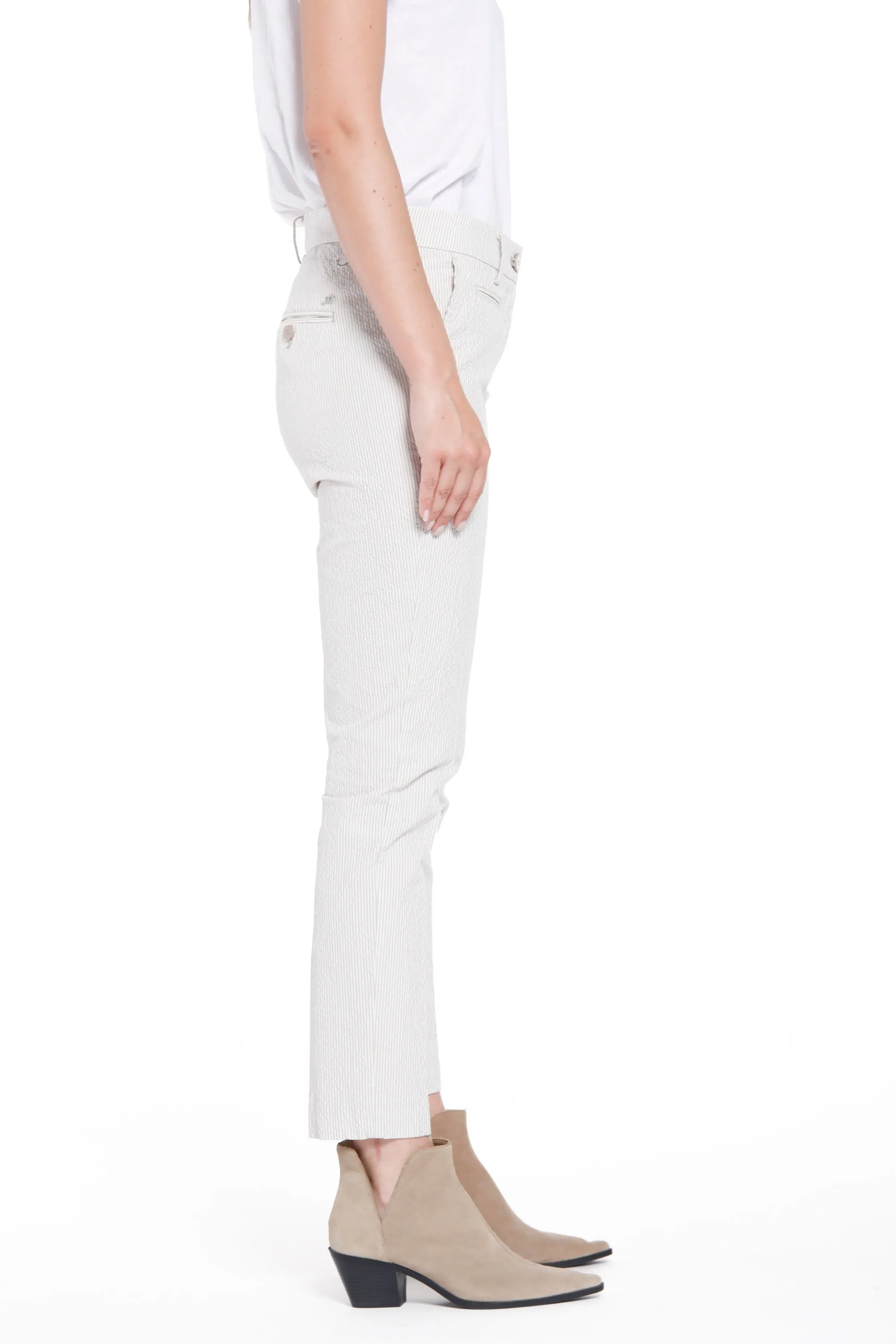 New York Slim woman chino pants in seersucker cotton slim sold by Mason's product image thumbnail 2