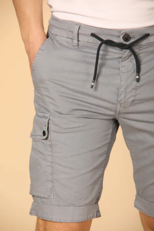 Chile Athleisure men's  cargo bermuda in stretch gabardine carrot fit sold by Mason's