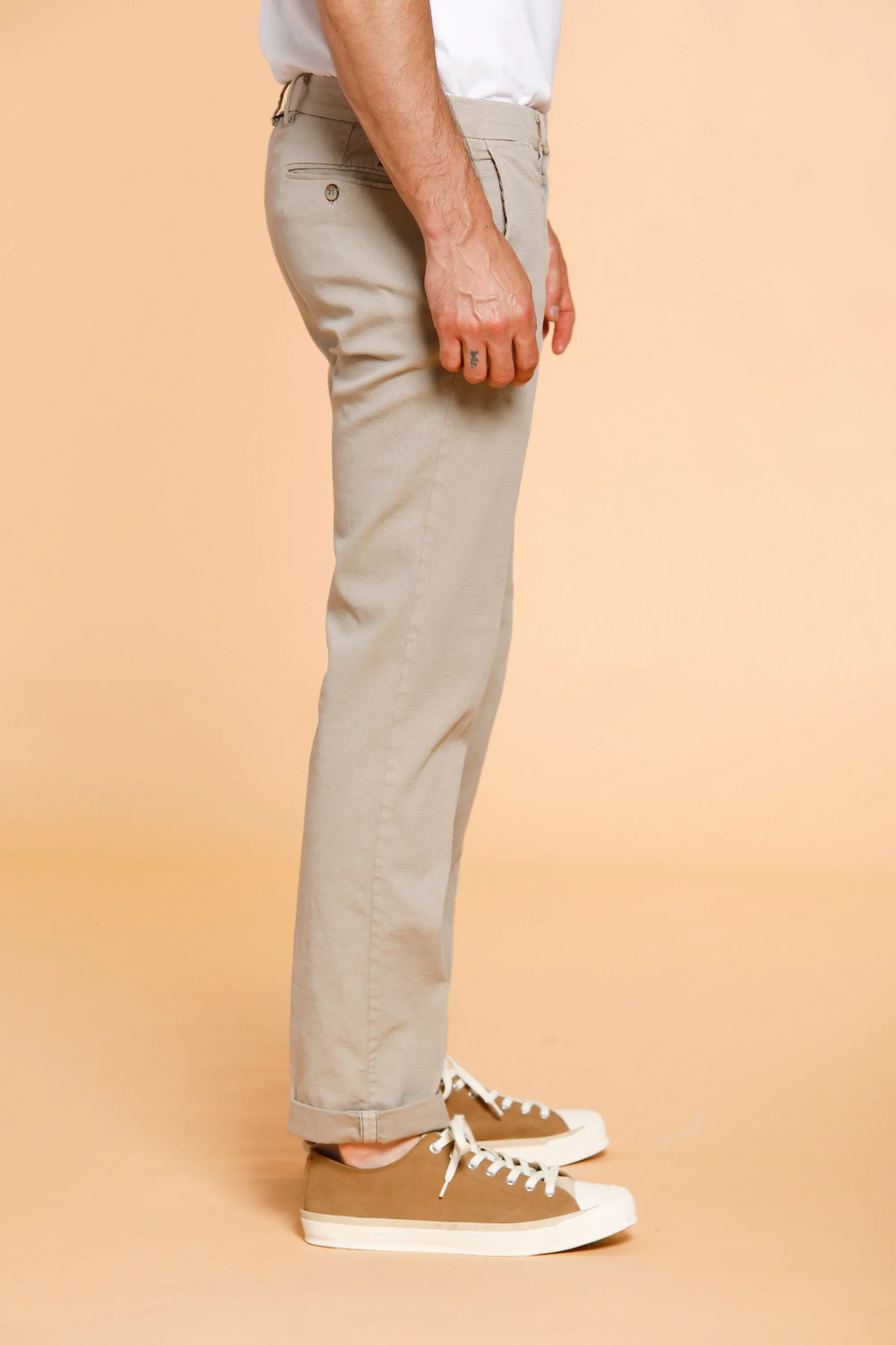 New York man chino pants in cotton jacquard regular sold by Mason's product image thumbnail 3