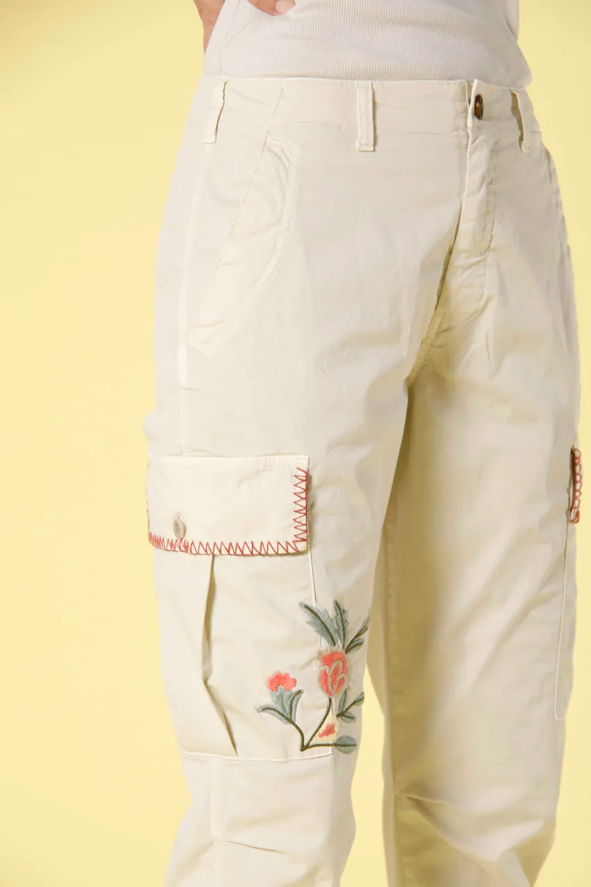 Judy Archivio women's cargo pants in cotton twill with embroidery relaxed sold by Mason's product image thumbnail 3