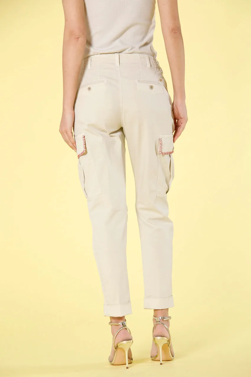 Judy Archivio women's cargo pants in cotton twill with embroidery relaxed sold by Mason's product image thumbnail 4