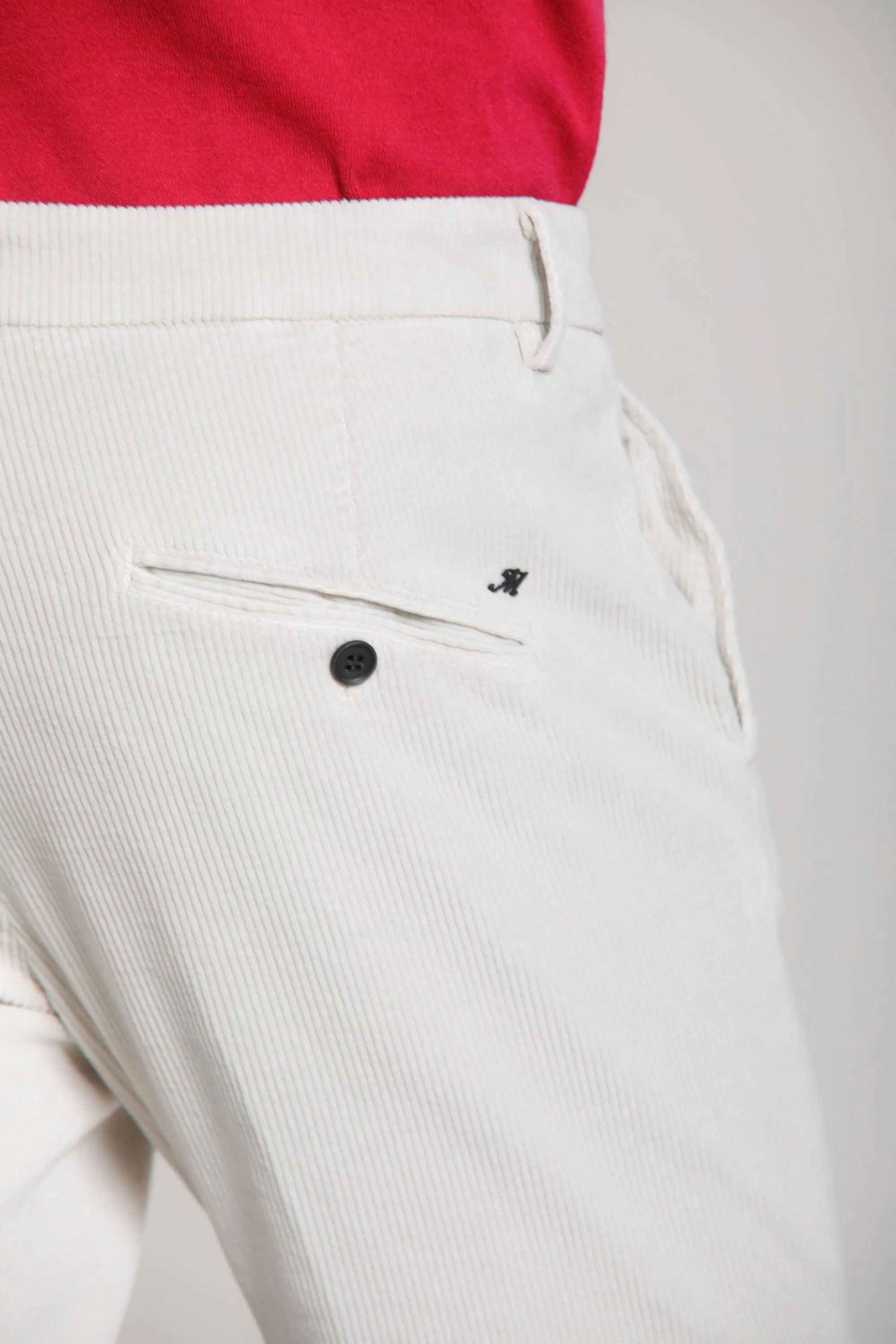 Osaka Style man chino pant in 500 striped velvet carrot fit sold by Mason's product image thumbnail 5