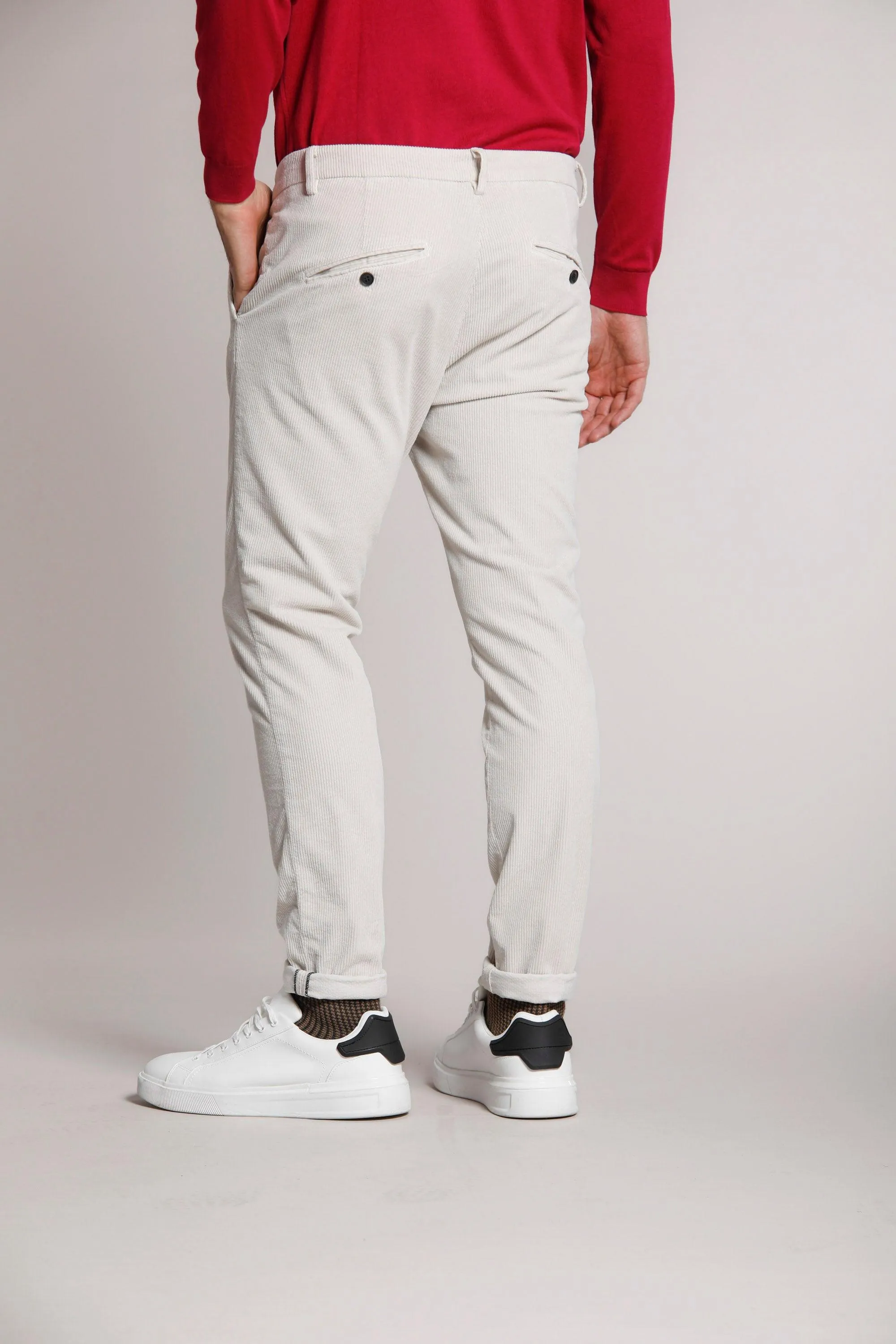 Osaka Style man chino pant in 500 striped velvet carrot fit sold by Mason's product image thumbnail 4