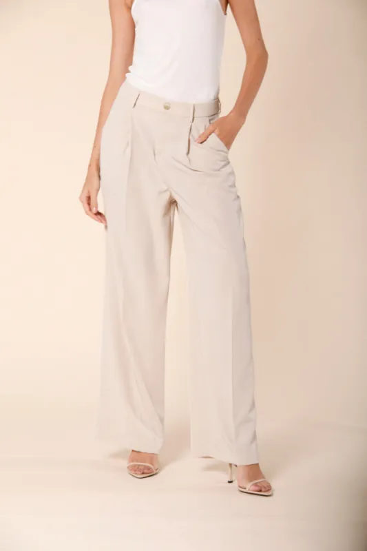 NY Wide Pinces women's chino pants in technical fabric straight sold by Mason's