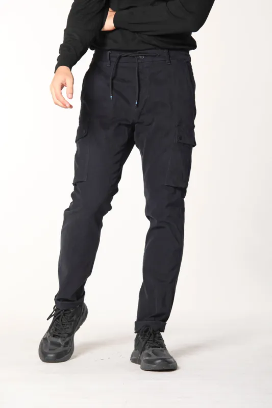 Chile Athleisure man cargo pant in gabardine carrot fit sold by Mason's