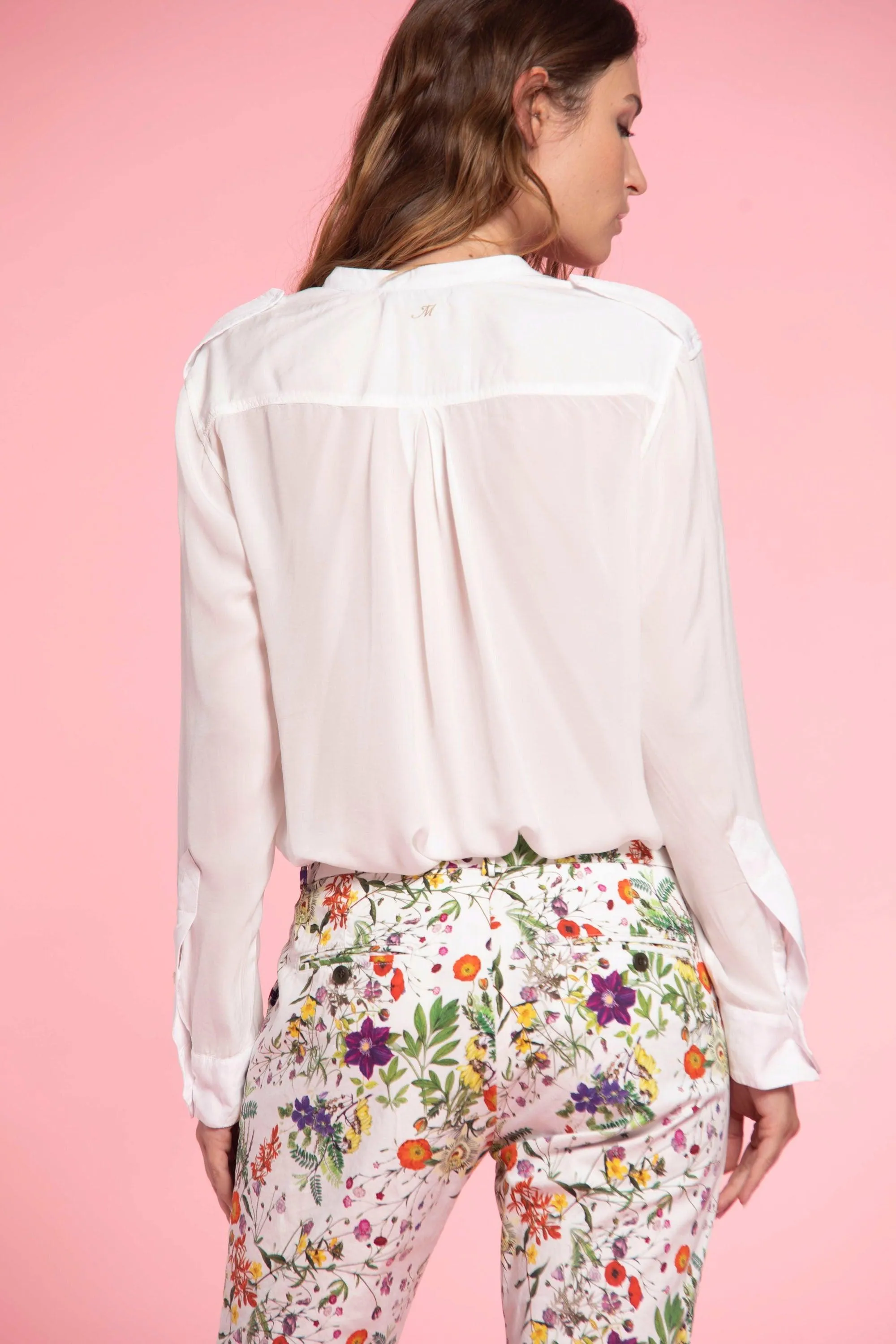 Emma Summer woman shirt in viscose with long sleeve and pockets sold by Mason's product image thumbnail 5