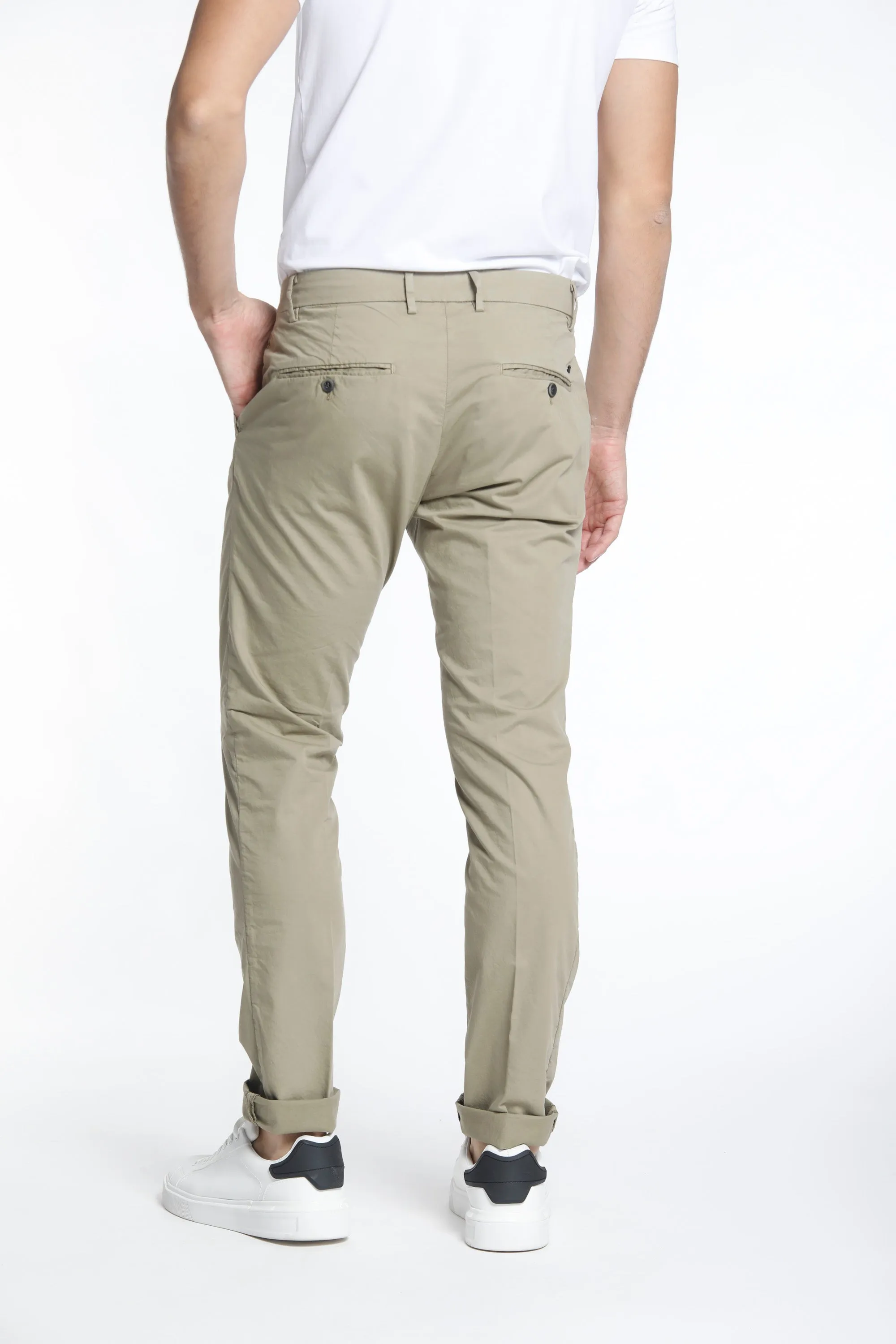 Milano Style man chino pants in stretch gabardine extra slim ① sold by Mason's product image thumbnail 4