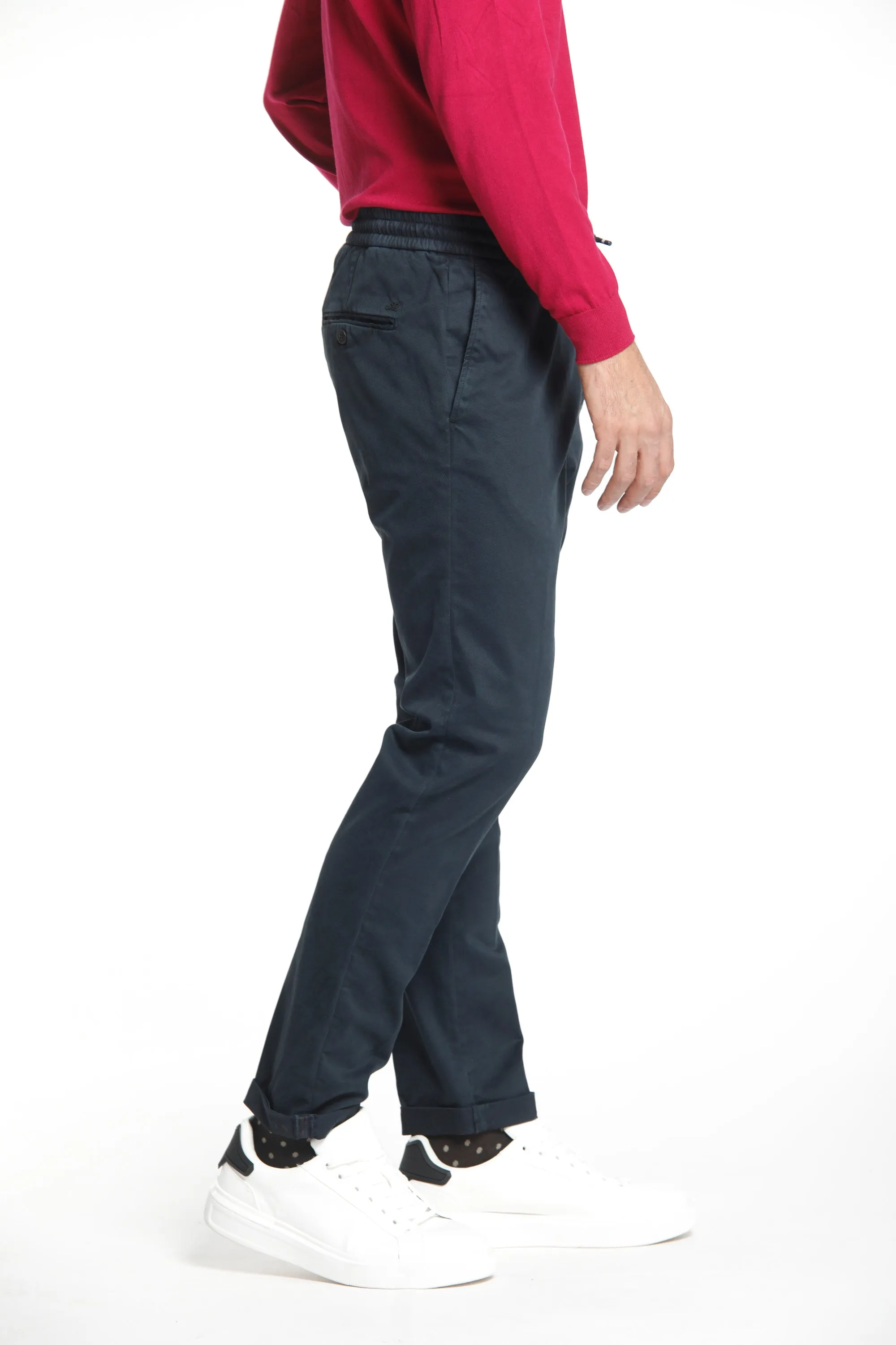 New York Sack men's chino jogger pants in cotton modal stretch regular fit sold by Mason's product image thumbnail 2