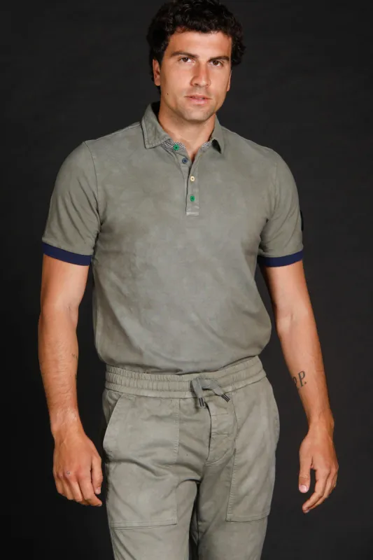 Print man polo shirt in cotton with Logo Edition patch and details sold by Mason's