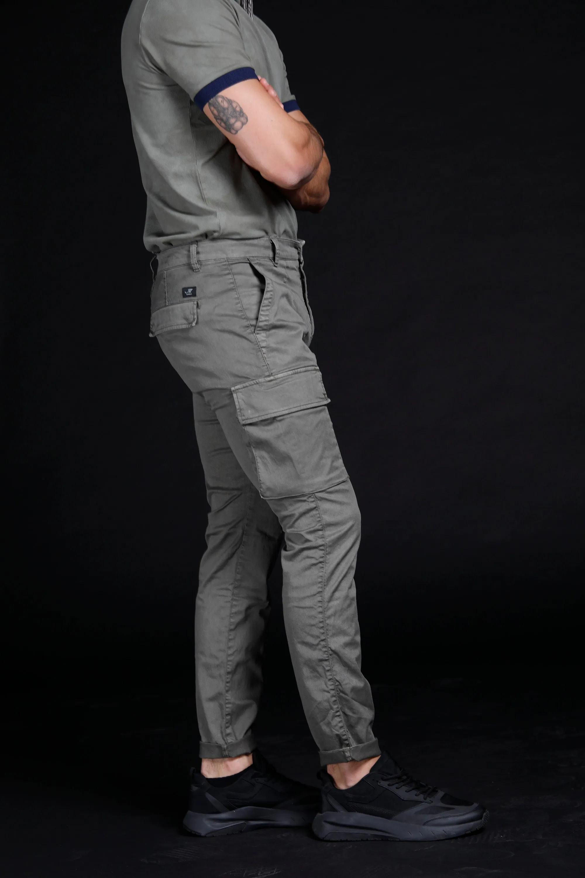 Havana limited edition man cargo pants in cotton and tencel carrot ① sold by Mason's product image thumbnail 3