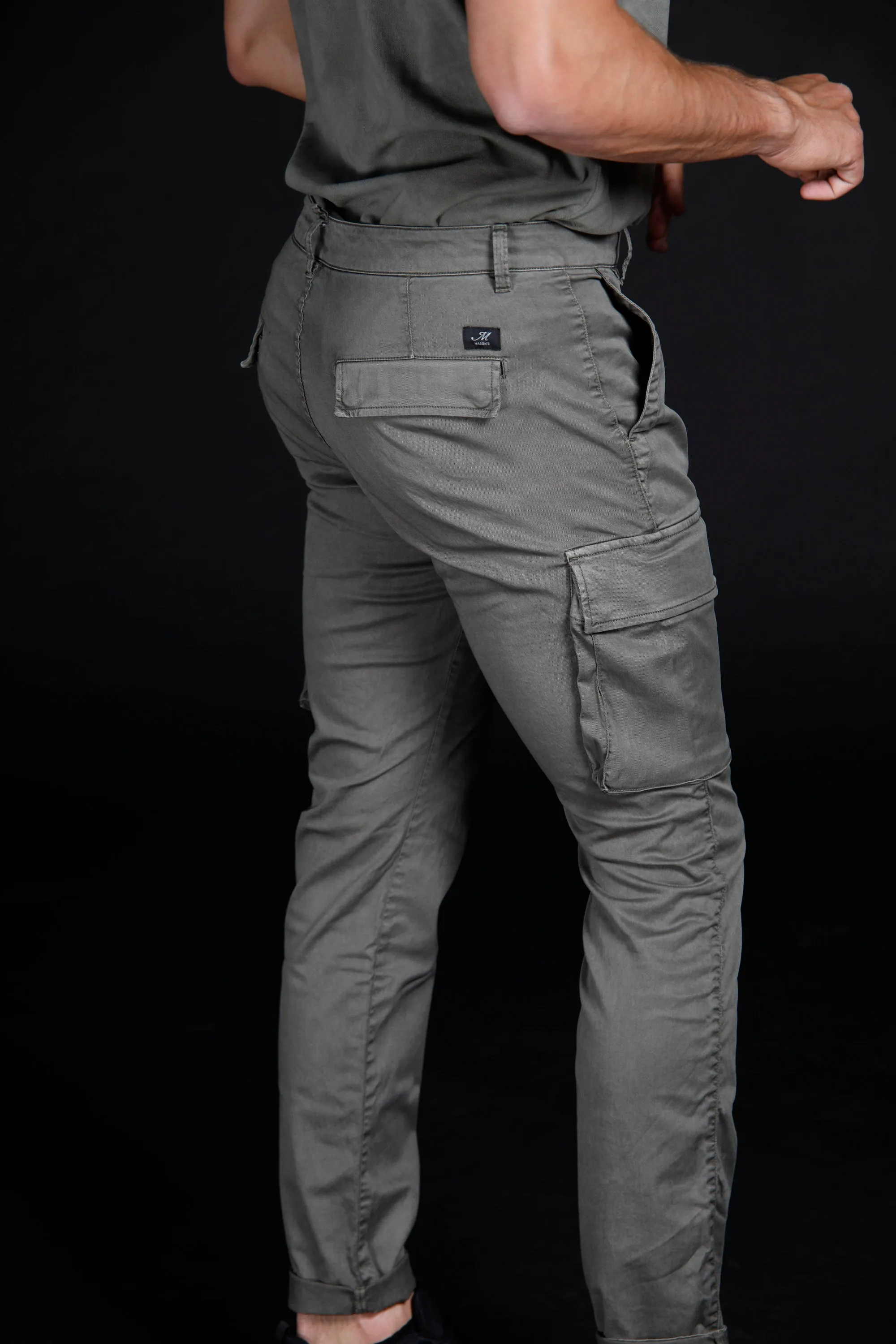 Havana limited edition man cargo pants in cotton and tencel carrot ① sold by Mason's product image thumbnail 4