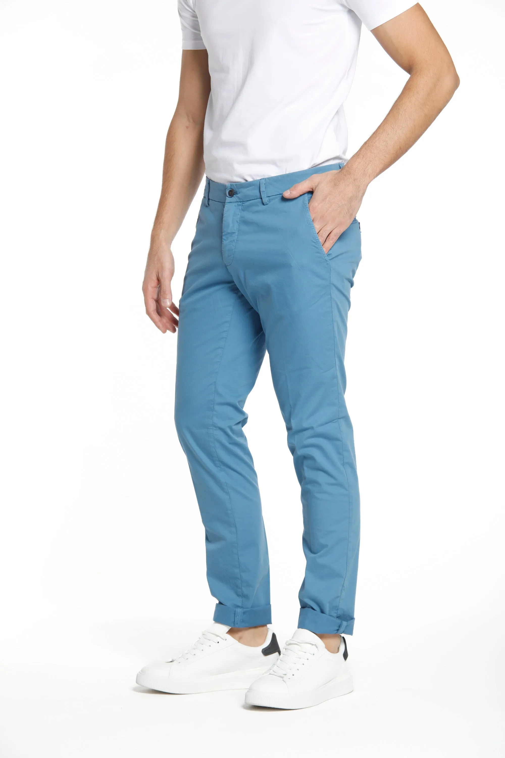 Milano Style man chino pants in stretch gabardine extra slim ① sold by Mason's product image thumbnail 3