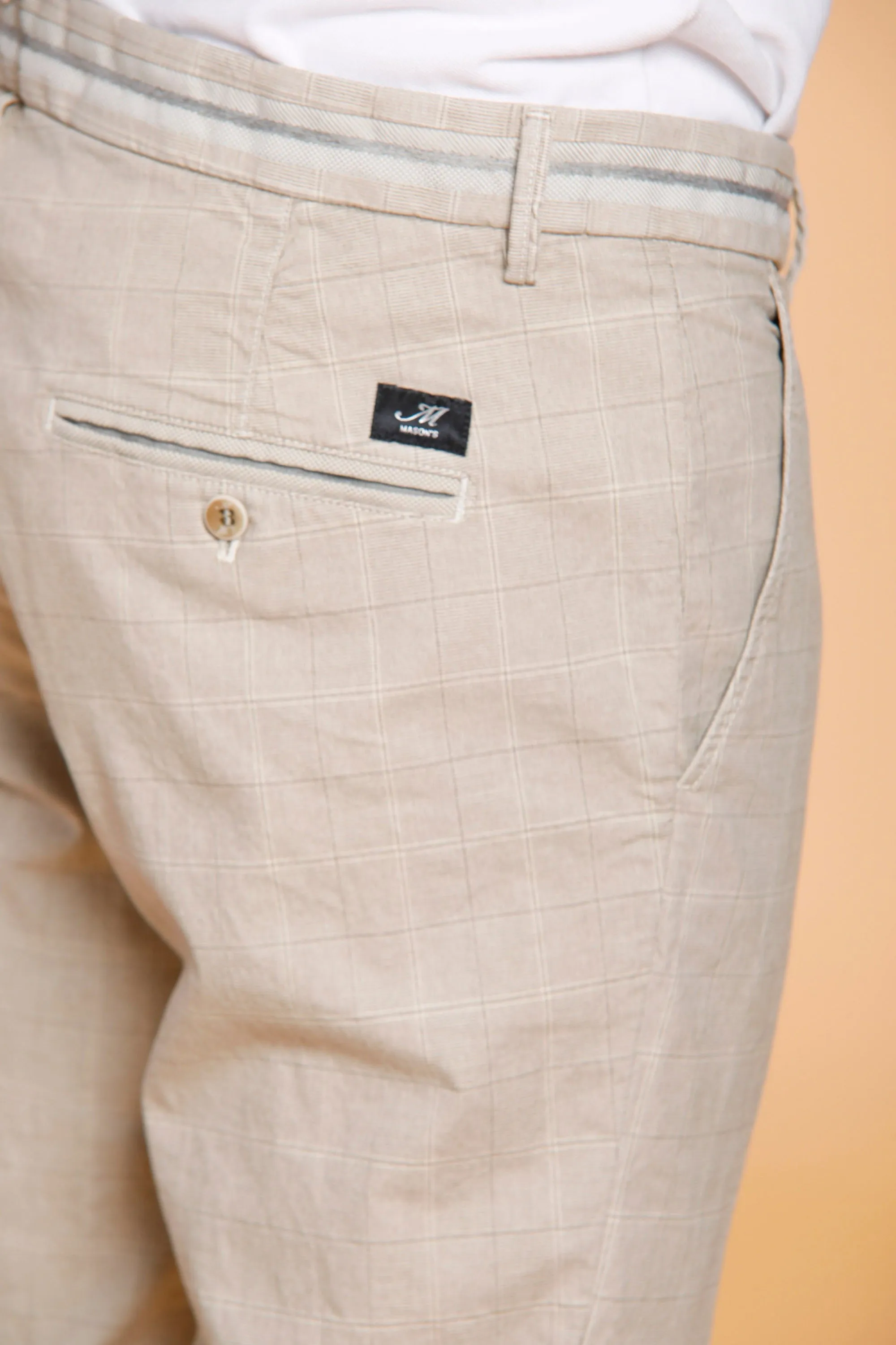 Torino Elegance man chino pants in cotton with wales pattern slim sold by Mason's product image thumbnail 5