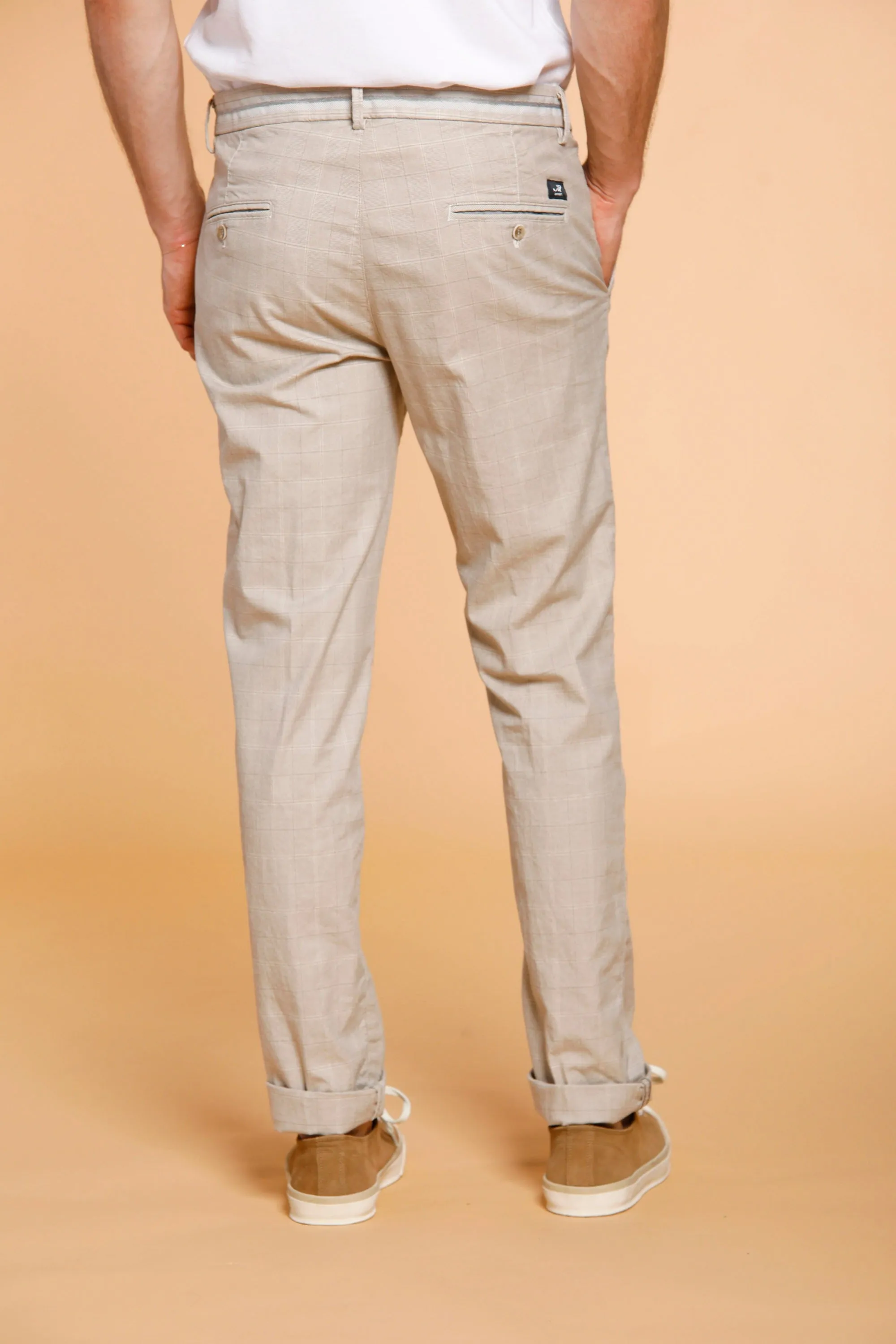 Torino Elegance man chino pants in cotton with wales pattern slim sold by Mason's product image thumbnail 4