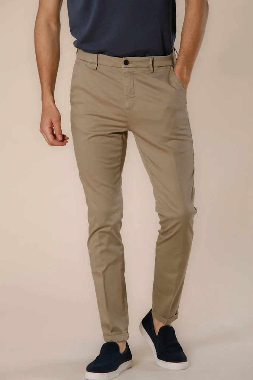 Osaka men's chino pants in cotton and tencel tricot carrot fit ① sold by Mason's