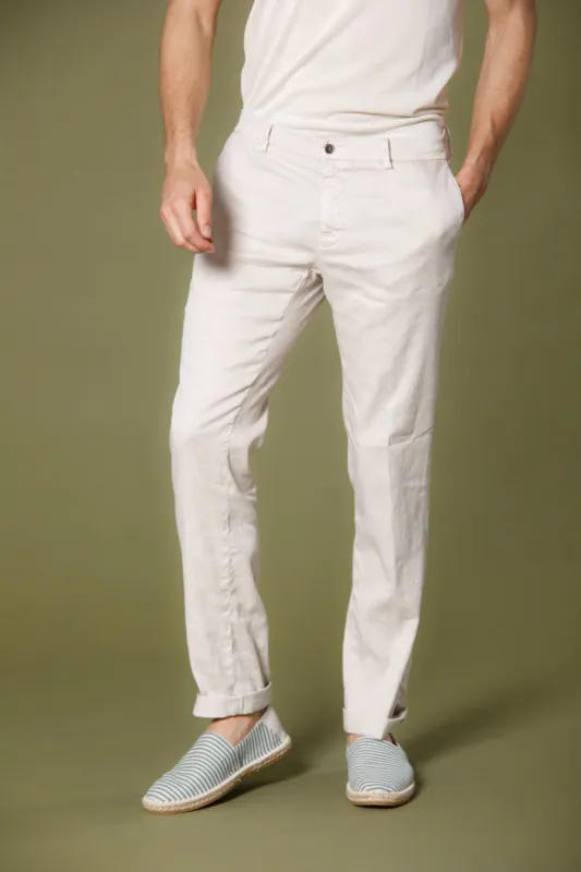 New York men's chino pants in cotton and linen regular sold by Mason's