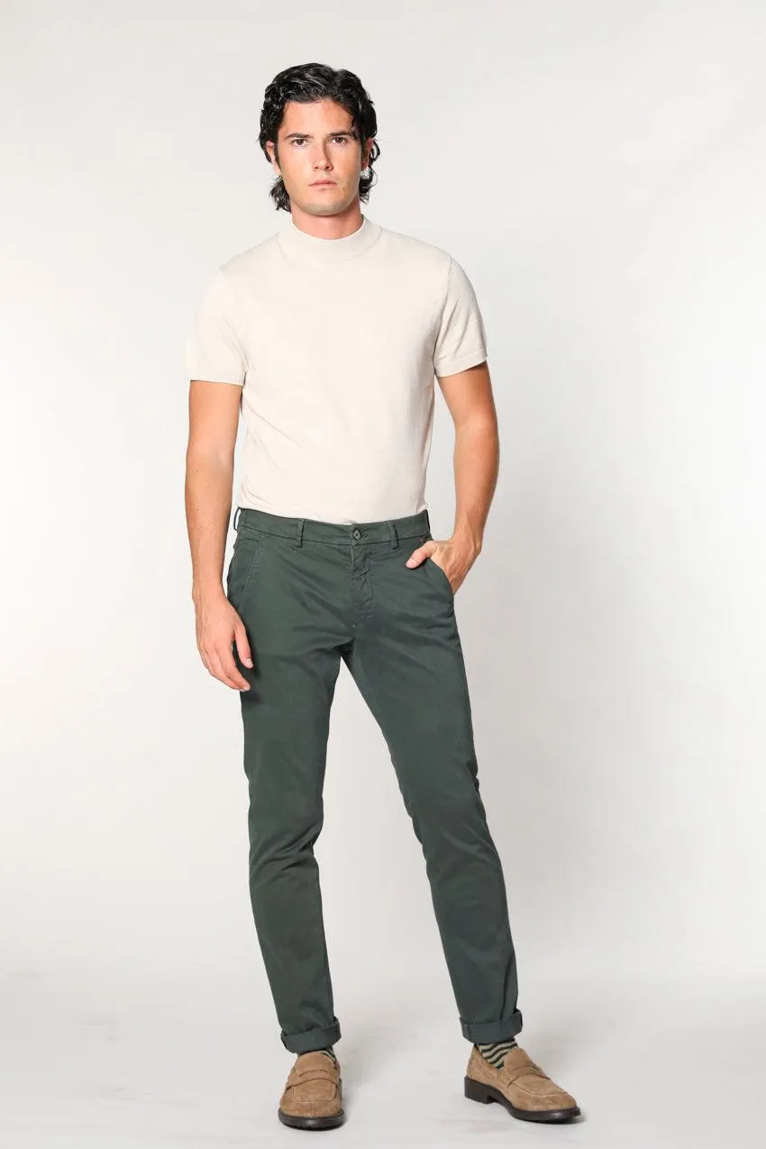 Torino Style man gabardine and cotton modal stretch chino pants slim sold by Mason's