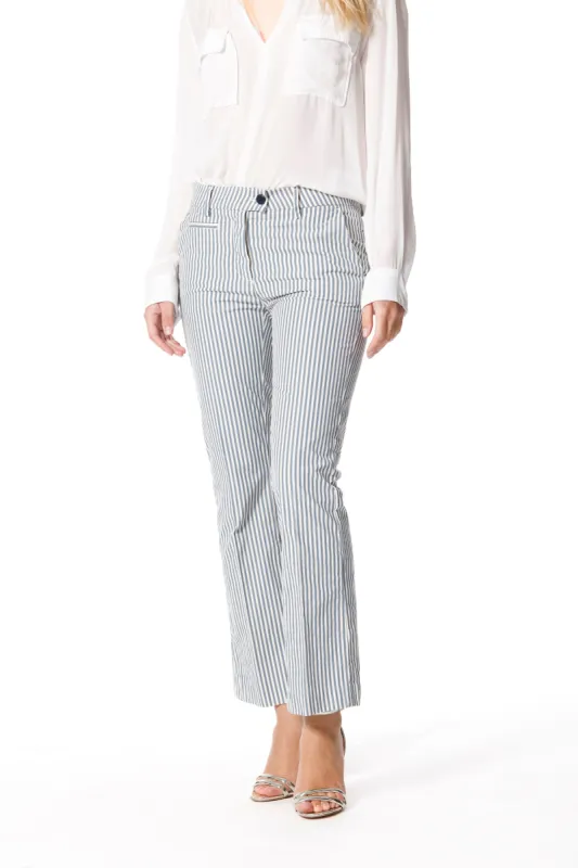 New York Trumpet woman chino pants in cotton with stripes pattern slim sold by Mason's