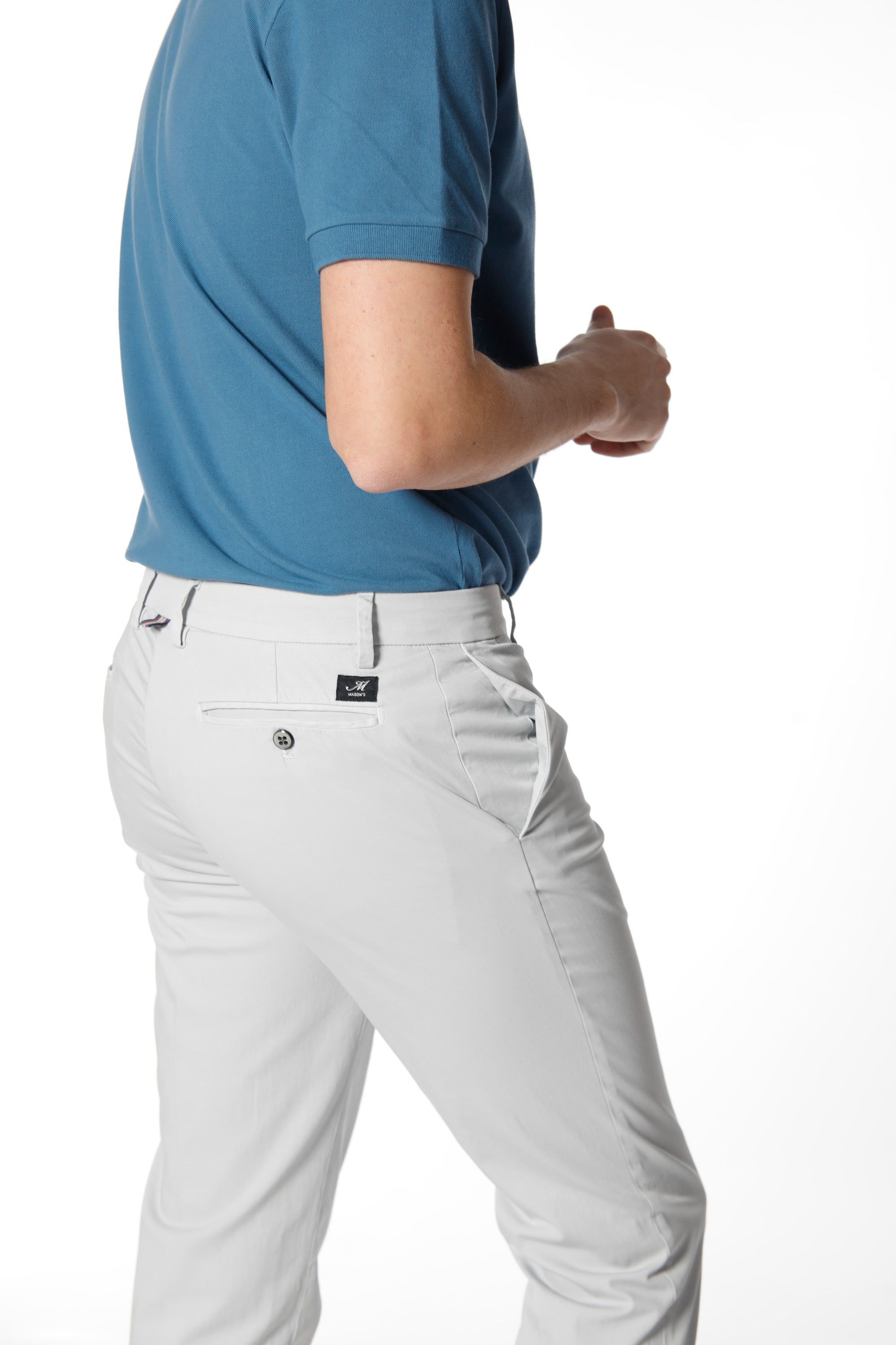 New York man chino pants in stretch satin regular ① sold by Mason's product image thumbnail 4