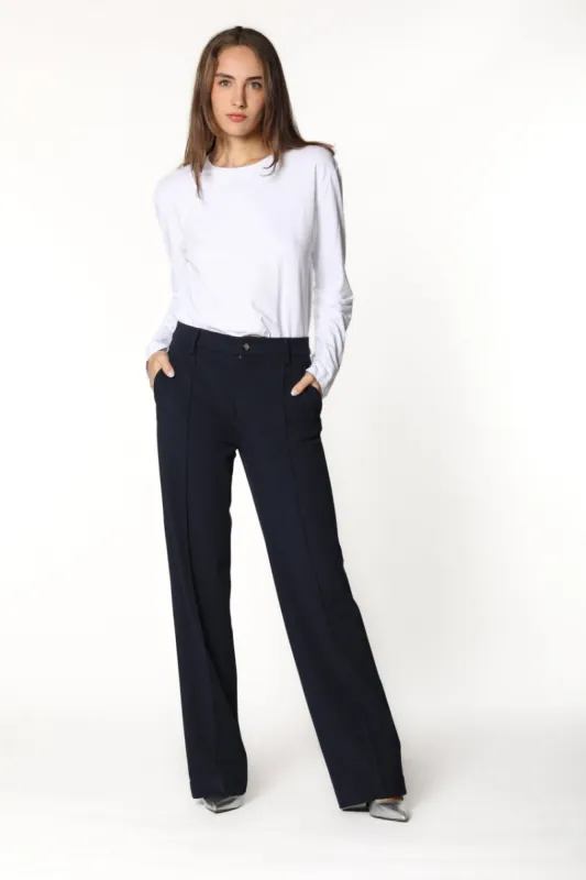 New York Straight woman technical jersey chino pants sold by Mason's