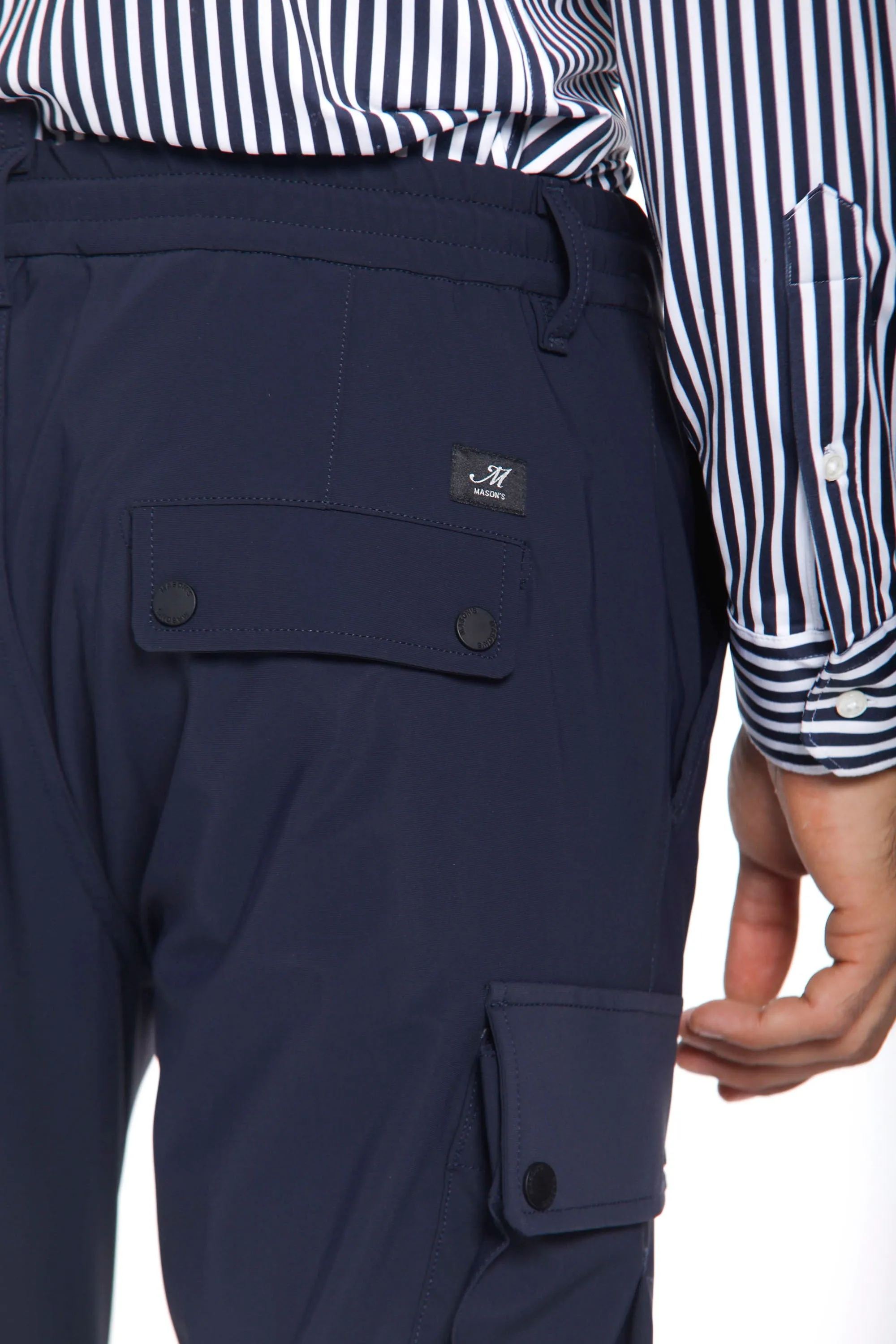 Chile Athleisure man cargo pants in super technical jersey carrot fit sold by Mason's product image thumbnail 2