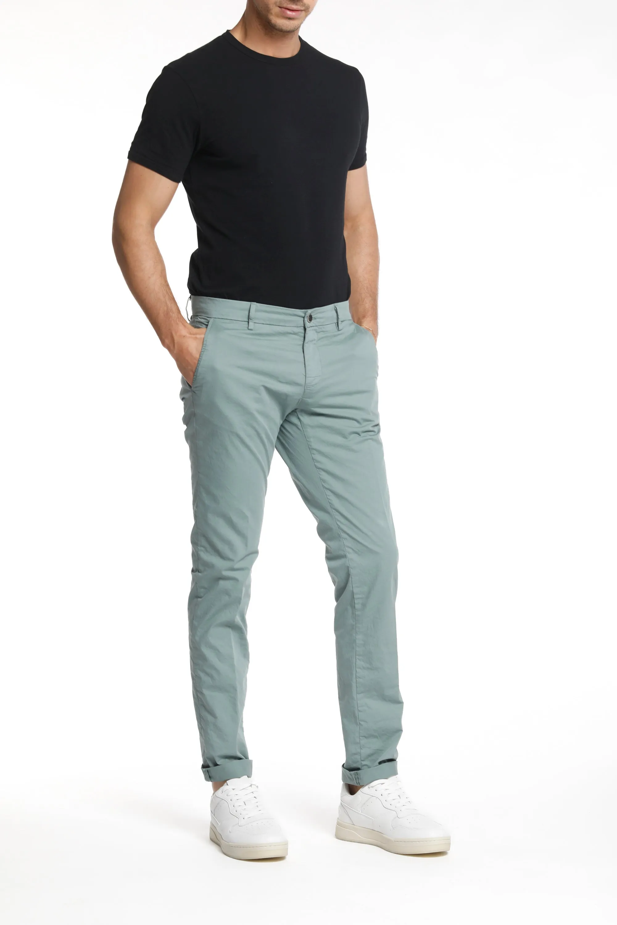 Milano Style man chino pants in stretch gabardine extra slim ① sold by Mason's product image thumbnail 2