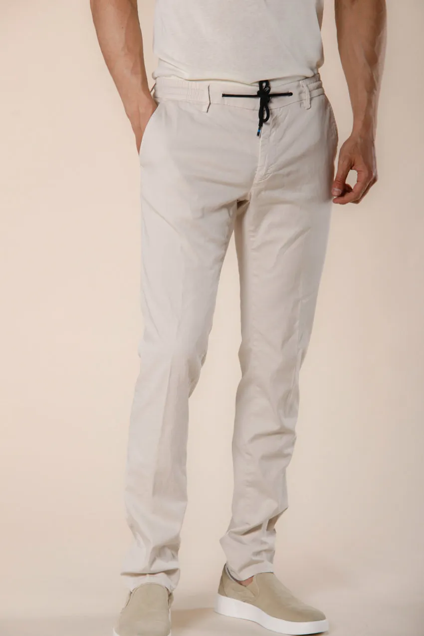 Milano Jogger men's chino jogger in cotton and tencel extra slim sold by Mason's