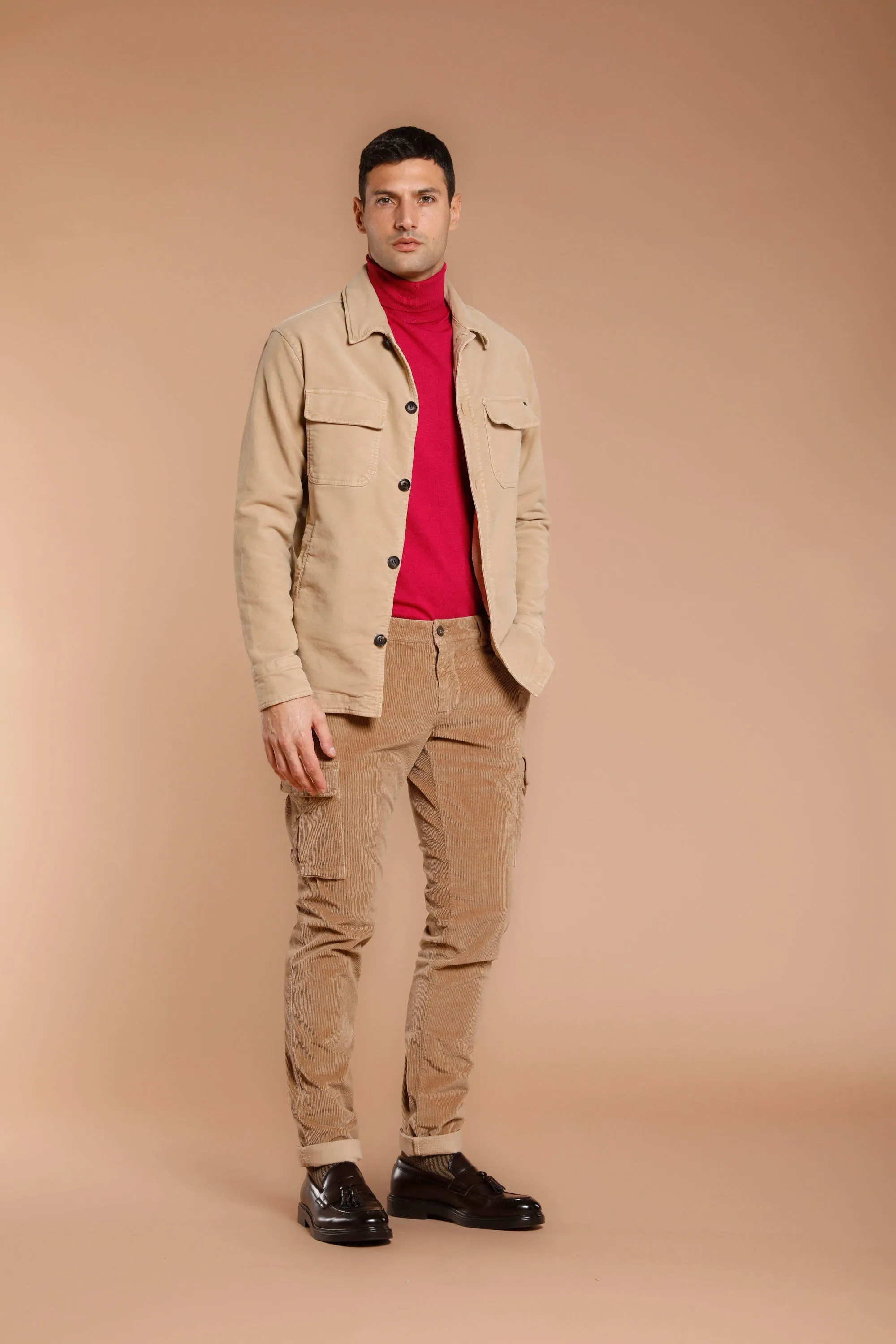 Chile man cargo pant in 500 striped velvet extra slim sold by Mason's product image thumbnail 2