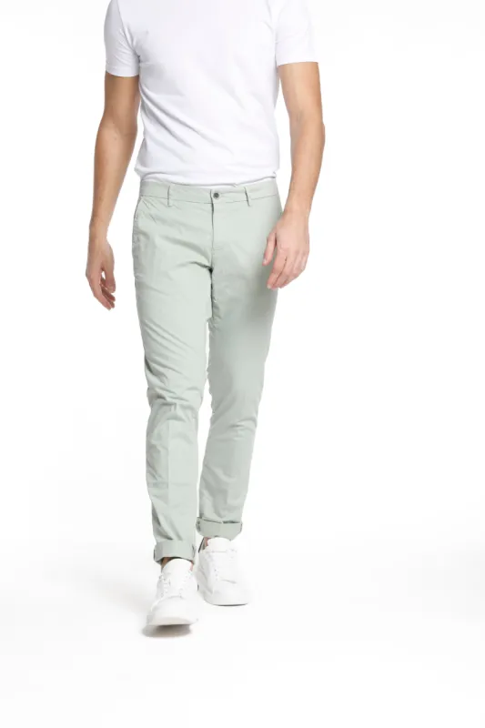 Milano Style man chino pants in stretch gabardine extra slim ① sold by Mason's