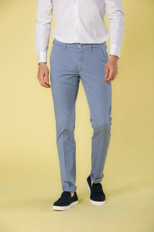 Torino Summer Color men's chino pants in cotton and tencel slim sold by Mason's
