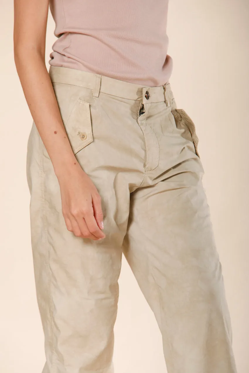 Evita women's cargo pants in cotton and tencel parachute fabric icon washes curvy sold by Mason's product image thumbnail 2