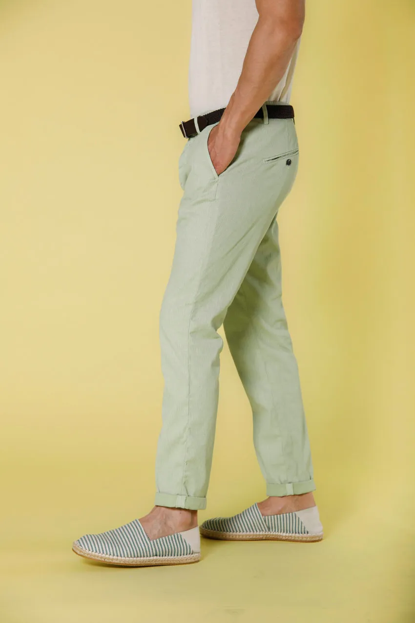 Osaka Style men's chino pants in cotton with microfantasy carrot fit sold by Mason's product image thumbnail 4