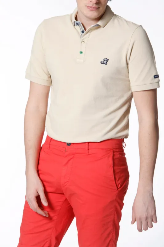 Leopardi man polo shirt in cotton with details sold by Mason's